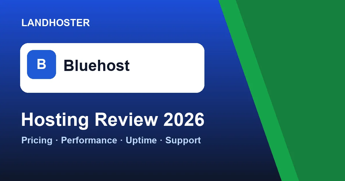 Bluehost review 2026 hosting pricing and performance
