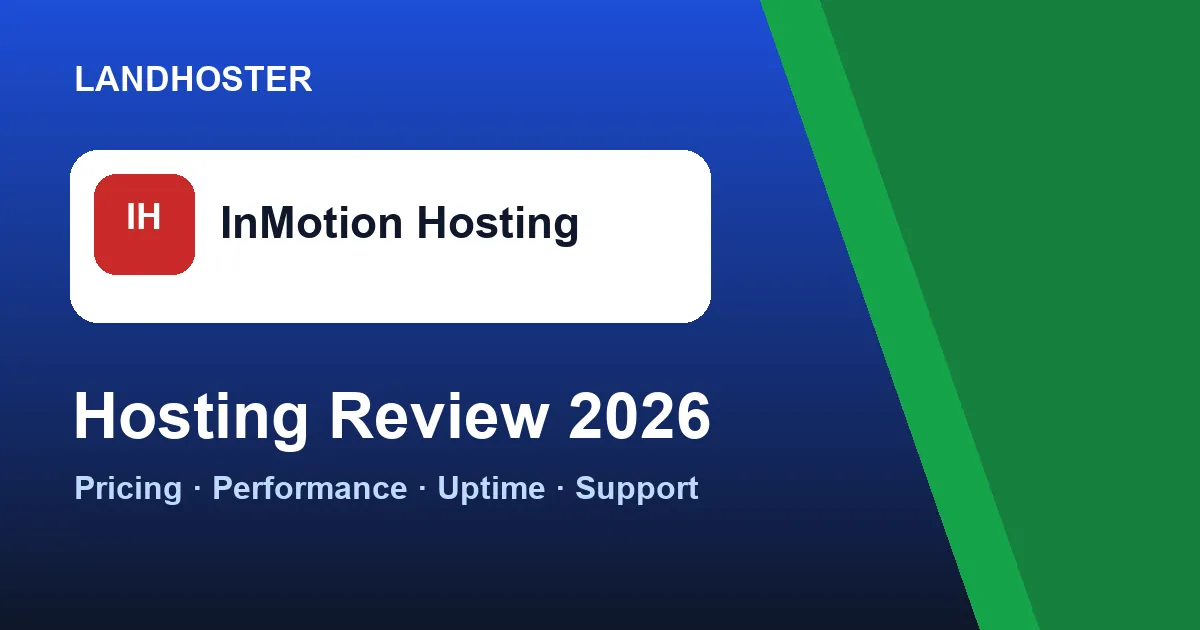 InMotion Hosting review 2026 hosting pricing and performance