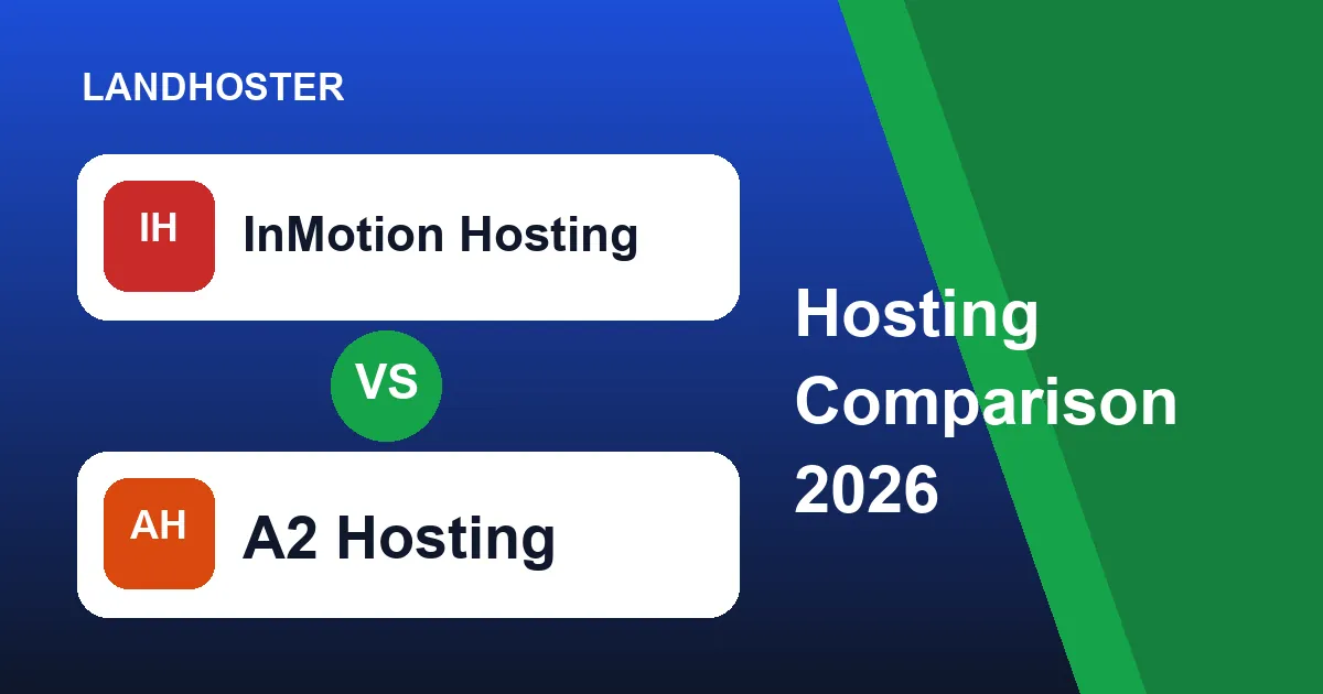 InMotion Hosting vs A2 Hosting 2026 web hosting comparison