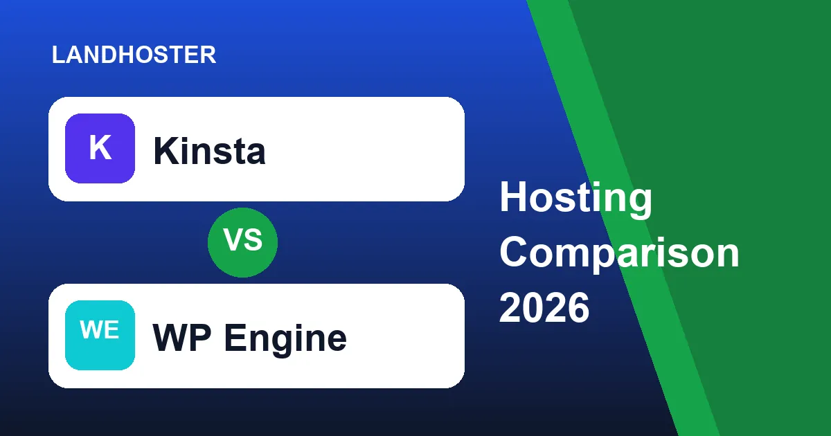 Kinsta vs WP Engine 2026 web hosting comparison