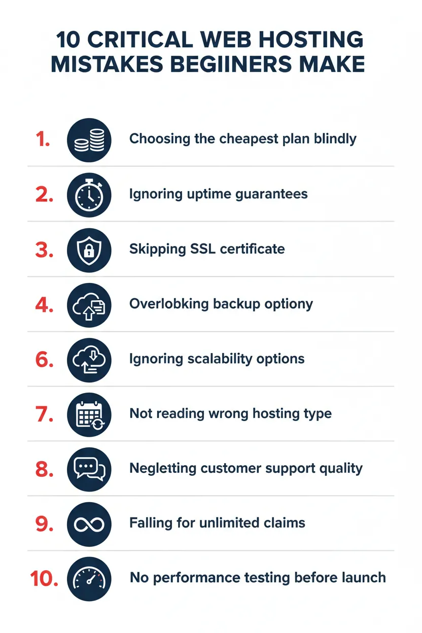 Common Web Hosting Mistakes Beginners Should Avoid